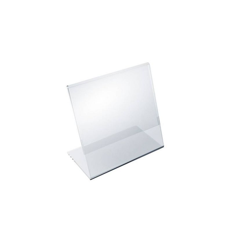 Azar Displays 4.5" X 4.5" 10pk Square Slanted, L - Shape Acrylic Sign Holder
