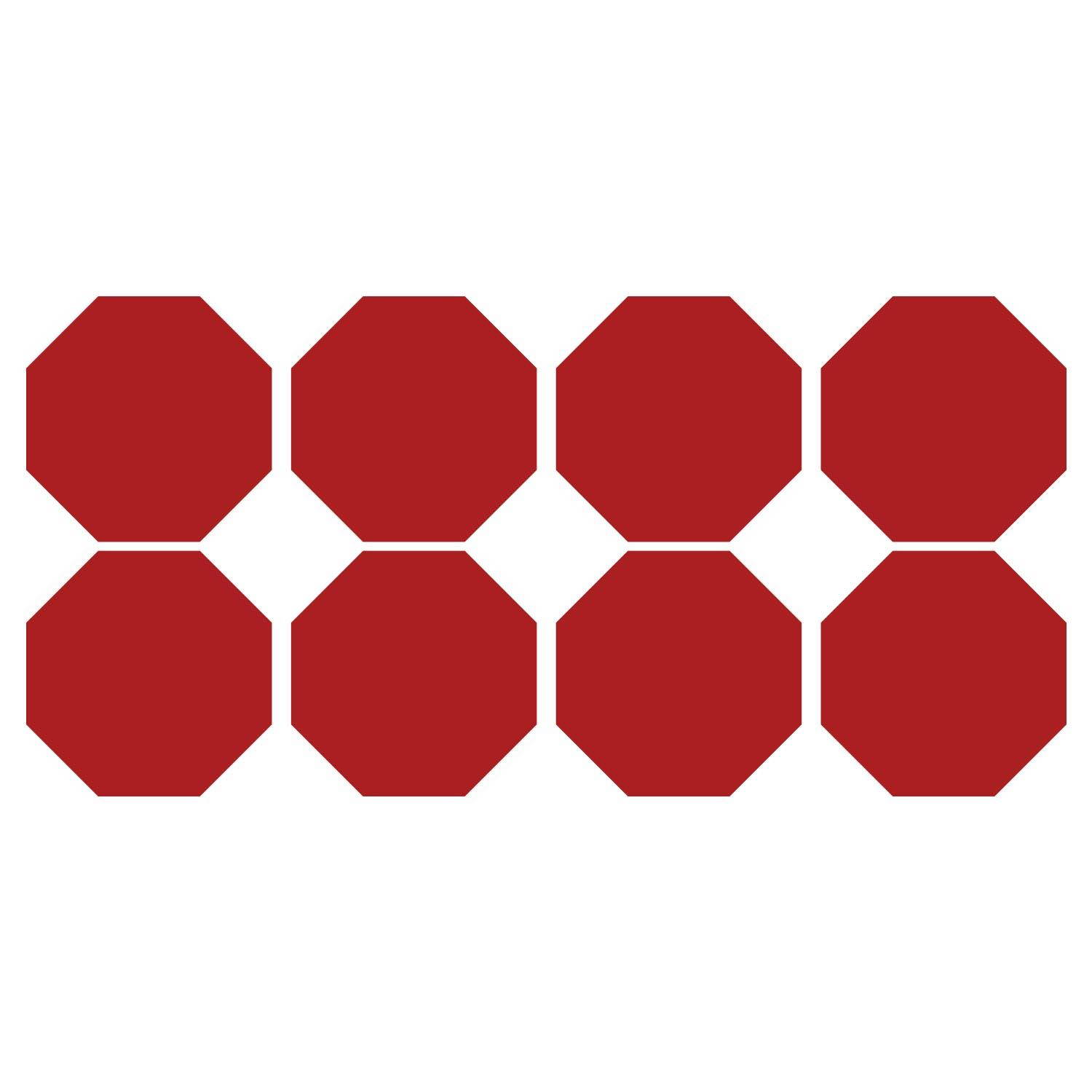 LiteMark 3.5 Inch Black Removable Octagon Decals - Pack of 18