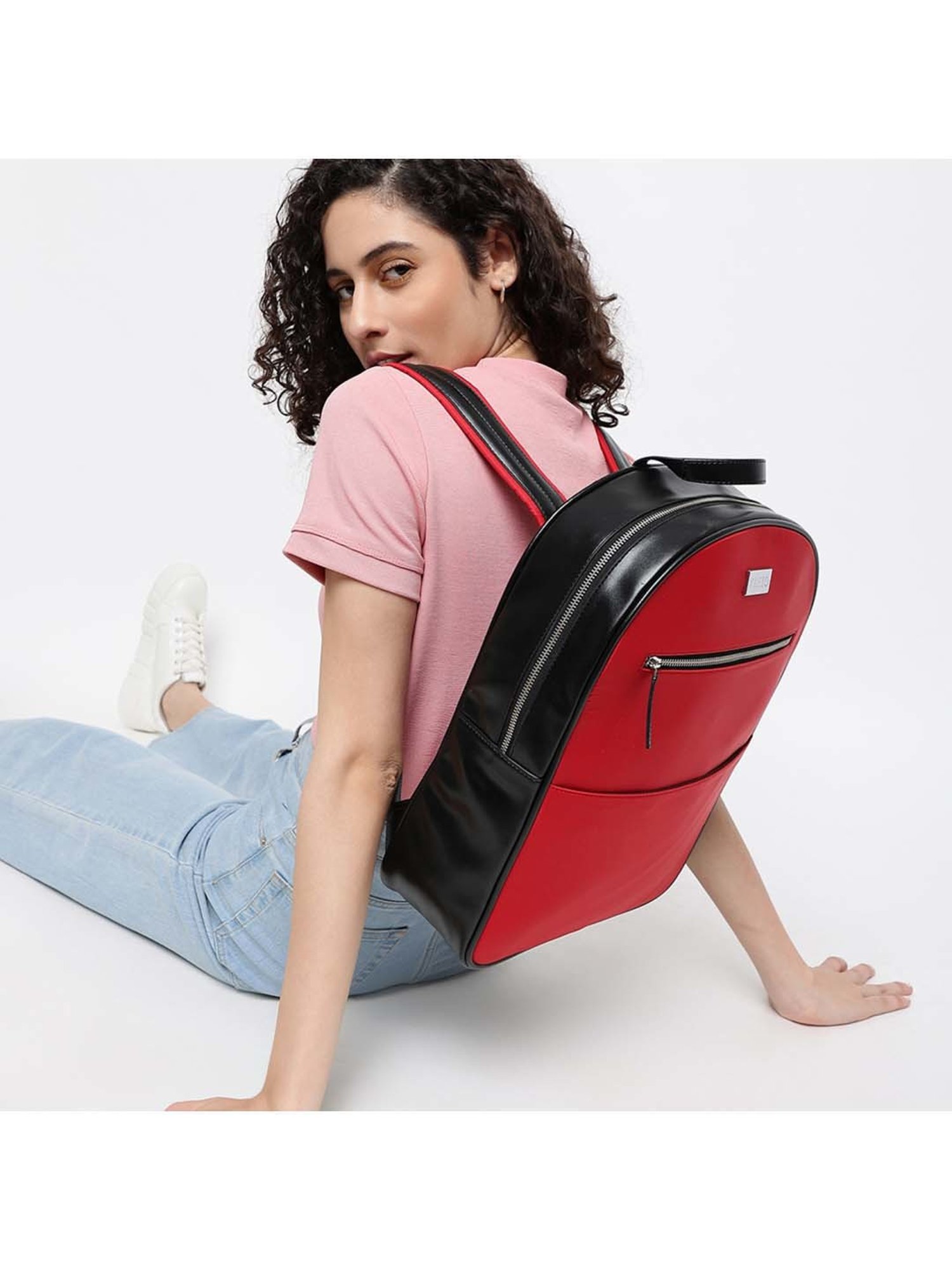 KLEIO PU Red Medium Laptop Backpacks
