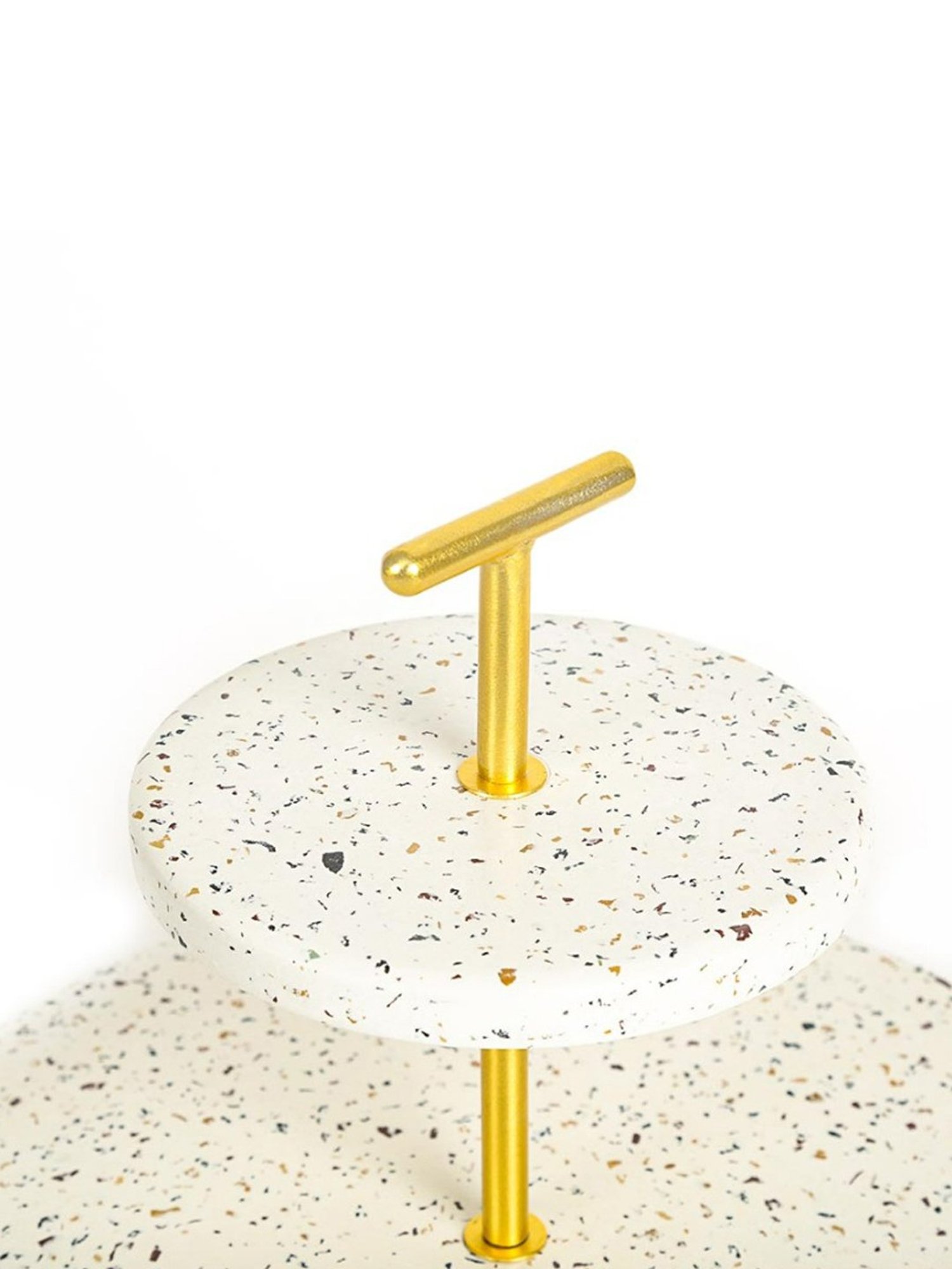 Home4U Molly Gold & White Iron Cupcake Stand