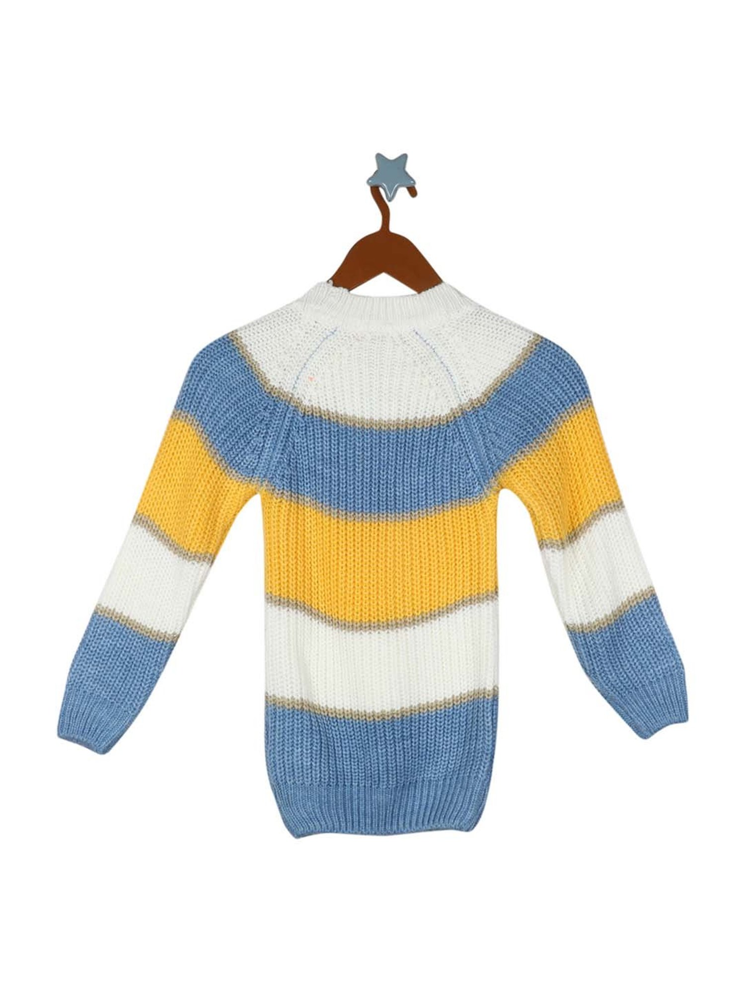 Elle Kids Black Solid Full Sleeves Sweater