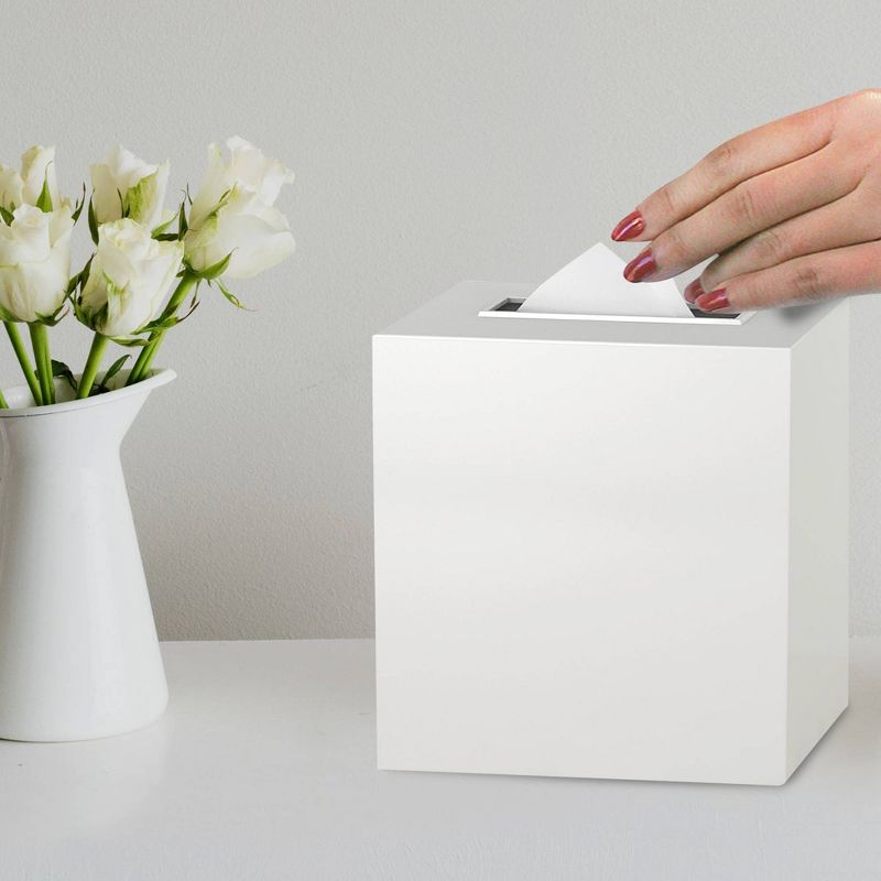 8pc Elegant Resin Bath Accessory Set for Vanity Counter Tops White - Nu Steel