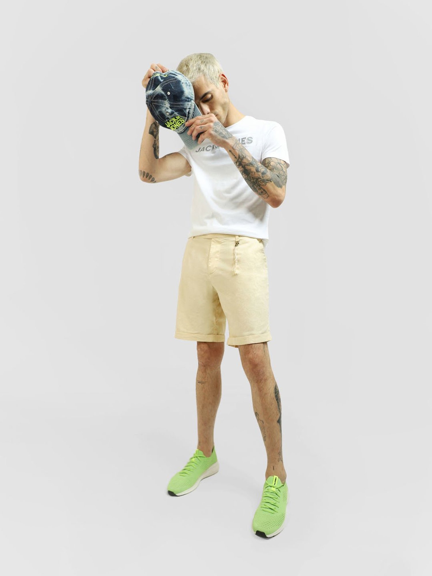 Jack & Jones Yellow Regular Fit Shorts
