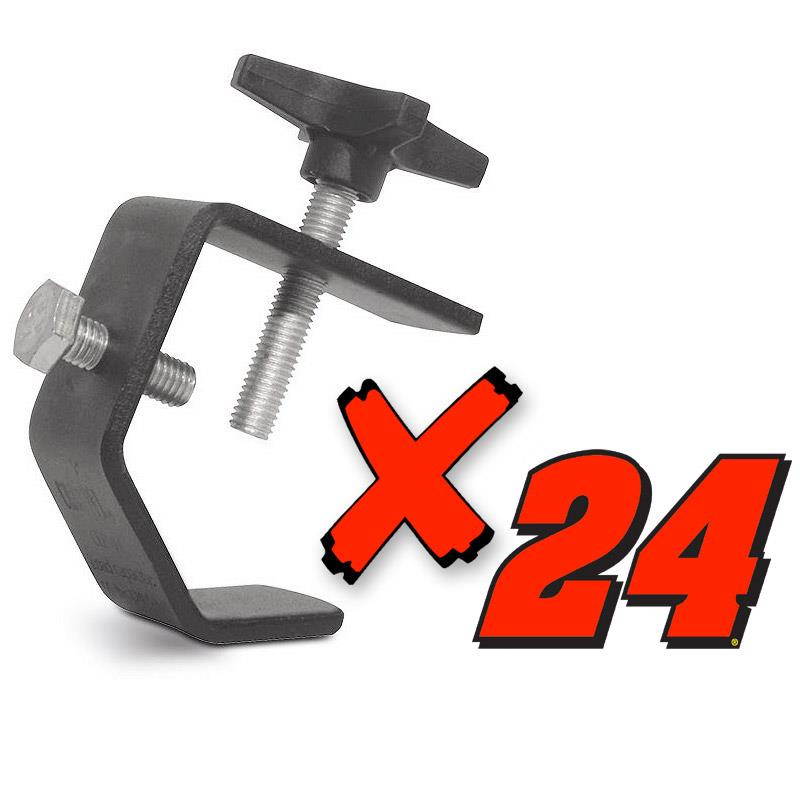 Chauvet DJ CLP-02 Medium Duty C Clamp DJ Truss Light | 55 lb Capacity, 24-Pack
