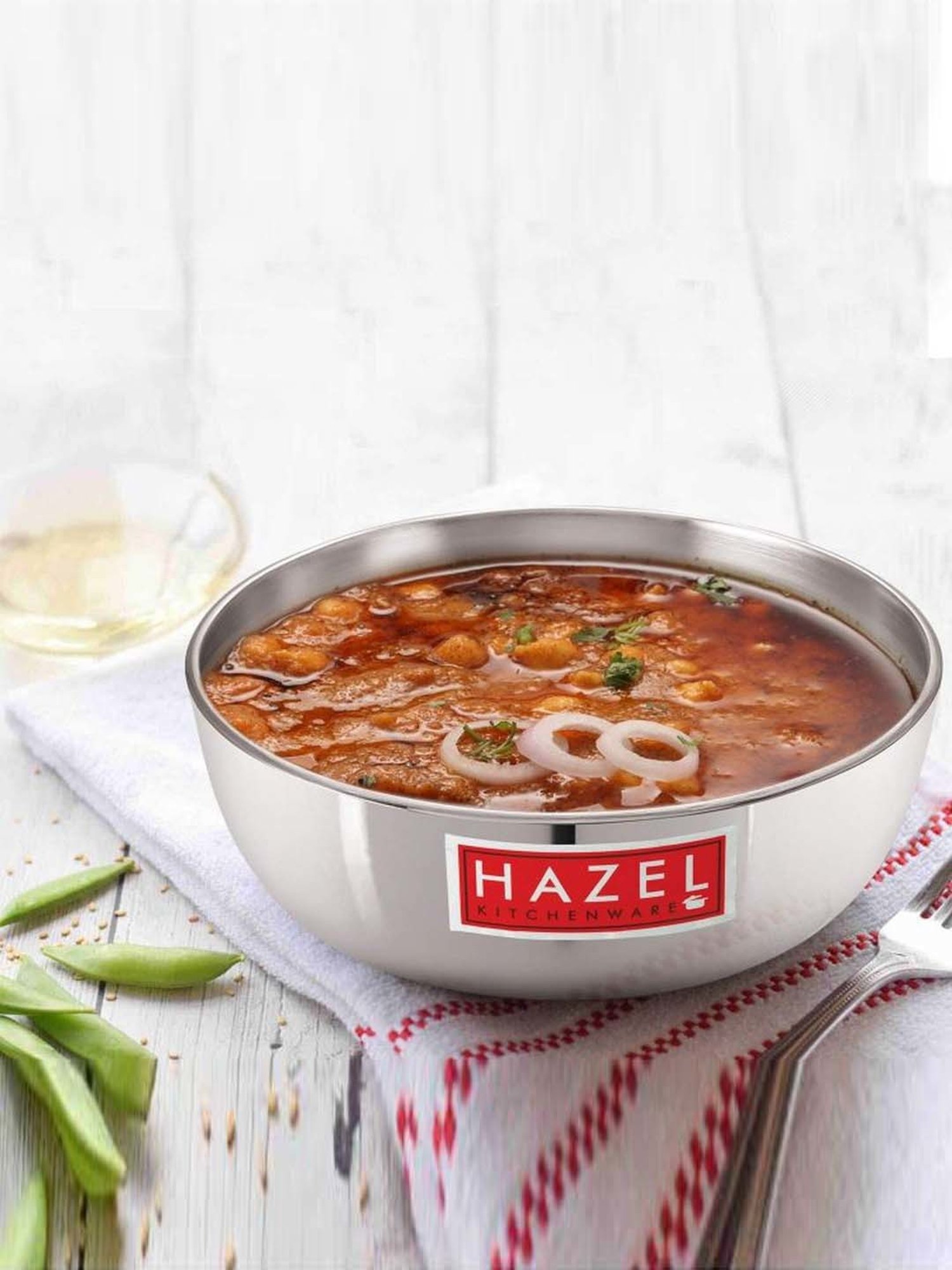 HAZEL Silver Aluminium Tansara Pots Pans (0.6 L)