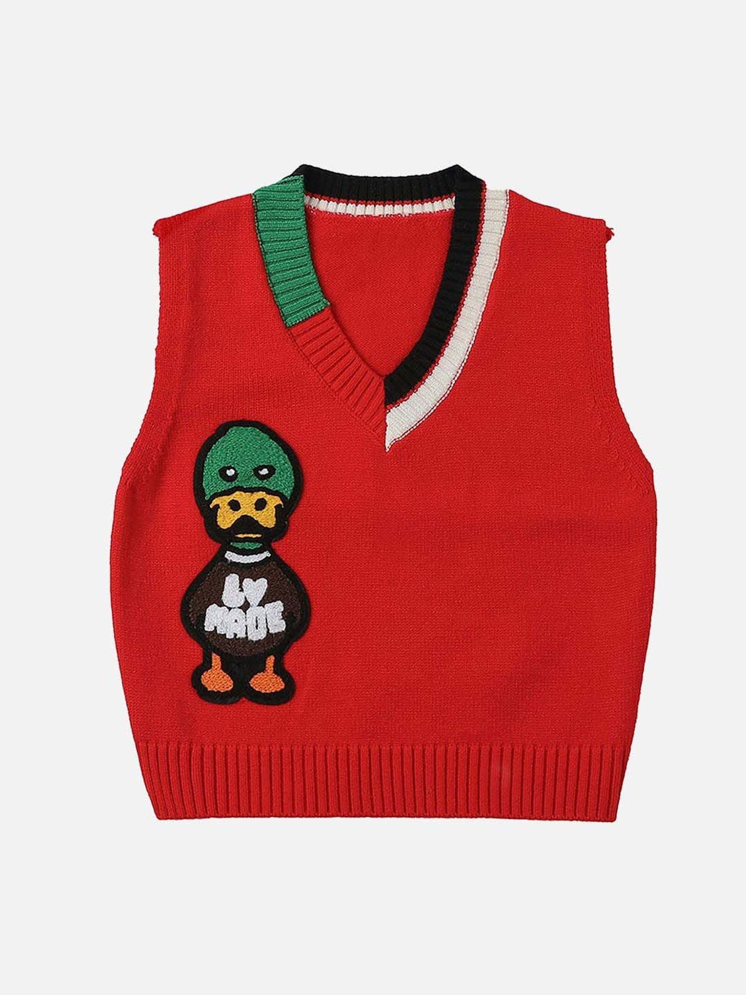 Little Surprise Box Kids Red Embroidered Sweater