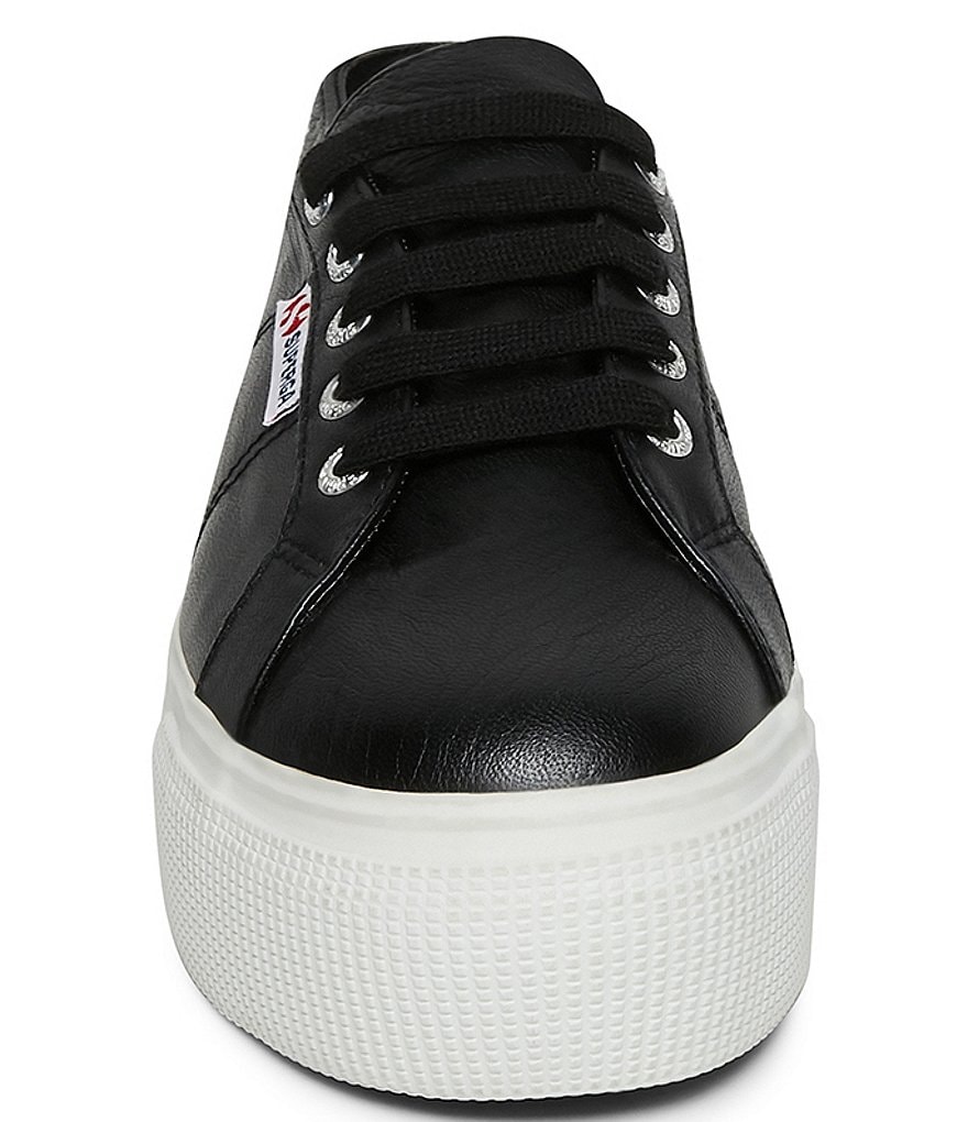 Superga Women's 2790 Nappa Leather Lace-Up Platform Sneakers