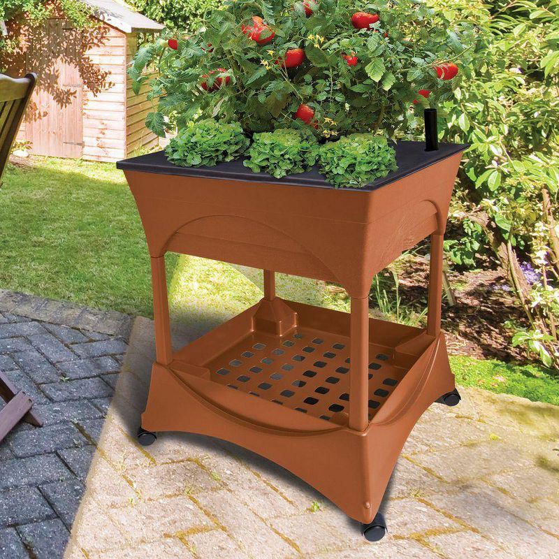 Rectangular Easy Pickers Raised Patio Garden Grow Box - Terra Cotta - Emsco