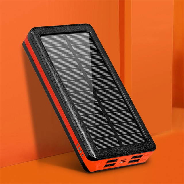15000mAh Wireless Solar Power Bank Portable Charger Large Capacity 4 USB External Battery LED Fast Charging for Xiaomi IPhone