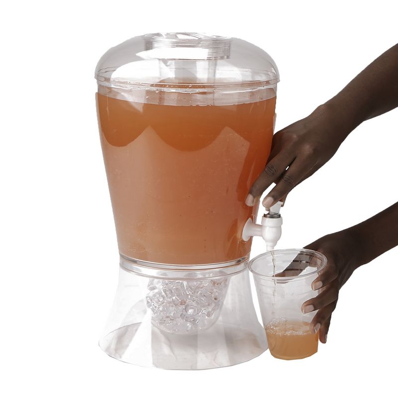 Mind Reader 1 Gallon Fruit Infuser Beverage Drink Dispenser with Spigotand Ice Bucket Bottom