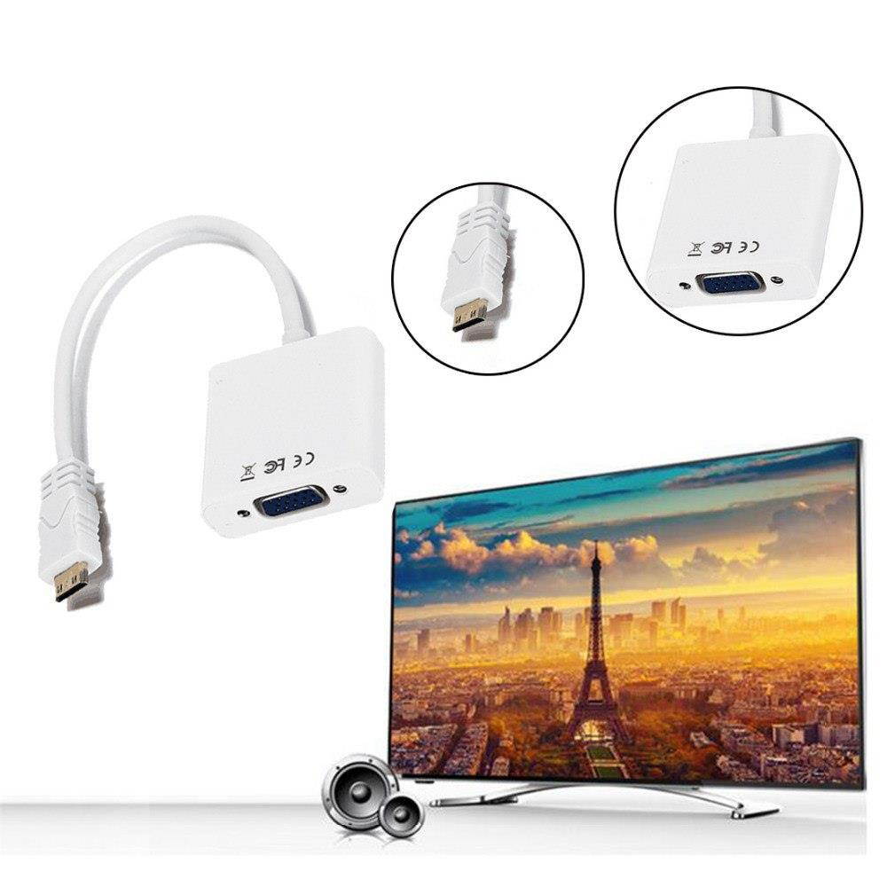 Centechia  Fashion   Promotion  Mini HDMI Male to VGA Female Video Converter Adapter AV TV Cable
