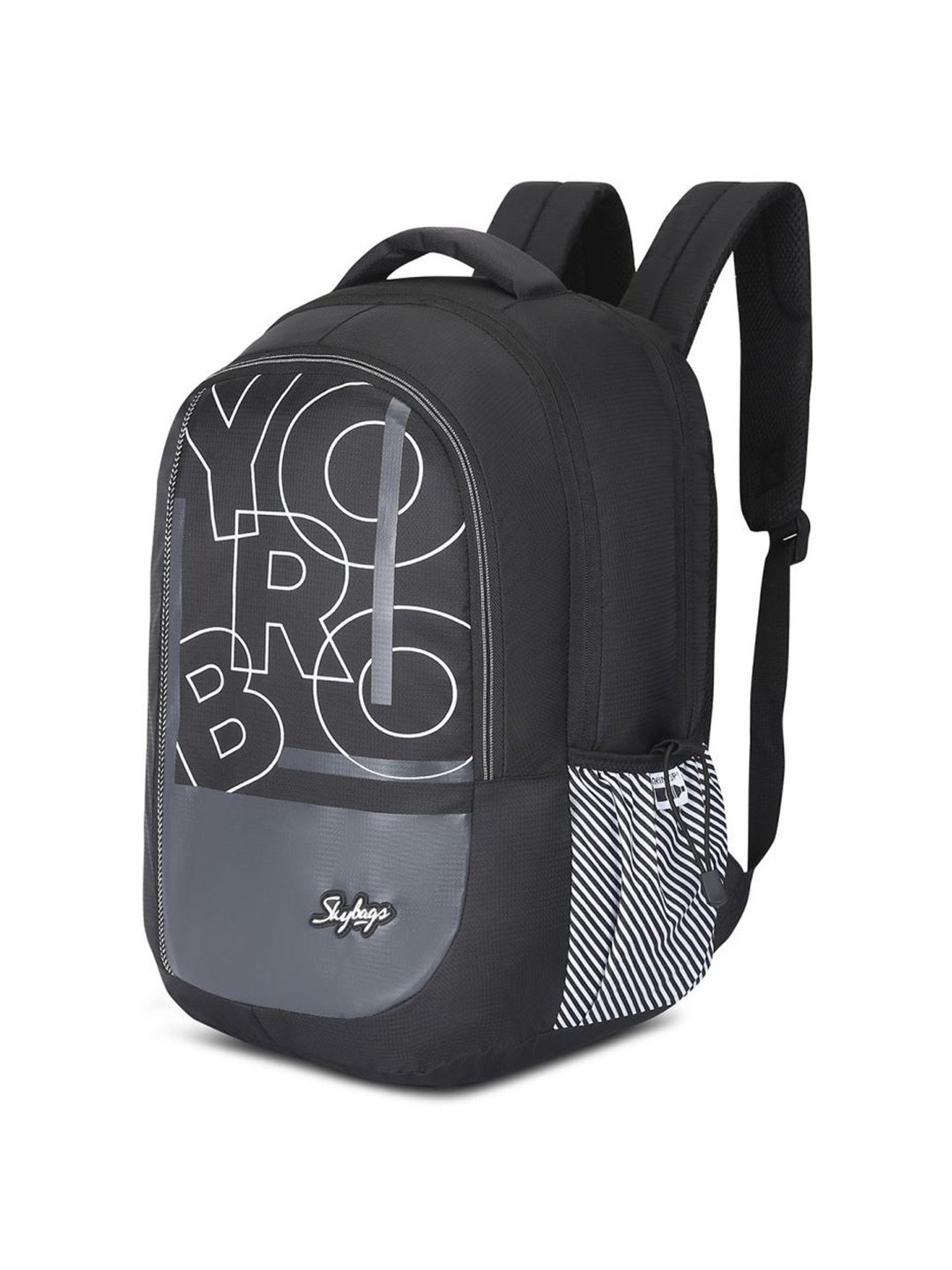 Skybags Klan 03 Black Polyester Printed Backpack - 32 Ltrs