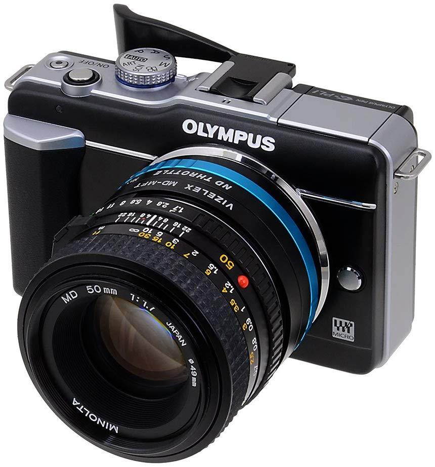 Vizelex ND Throttle Lens Adapter Compatible with Minolta MD Lenses to Micro Four Thirds Mount Cameras