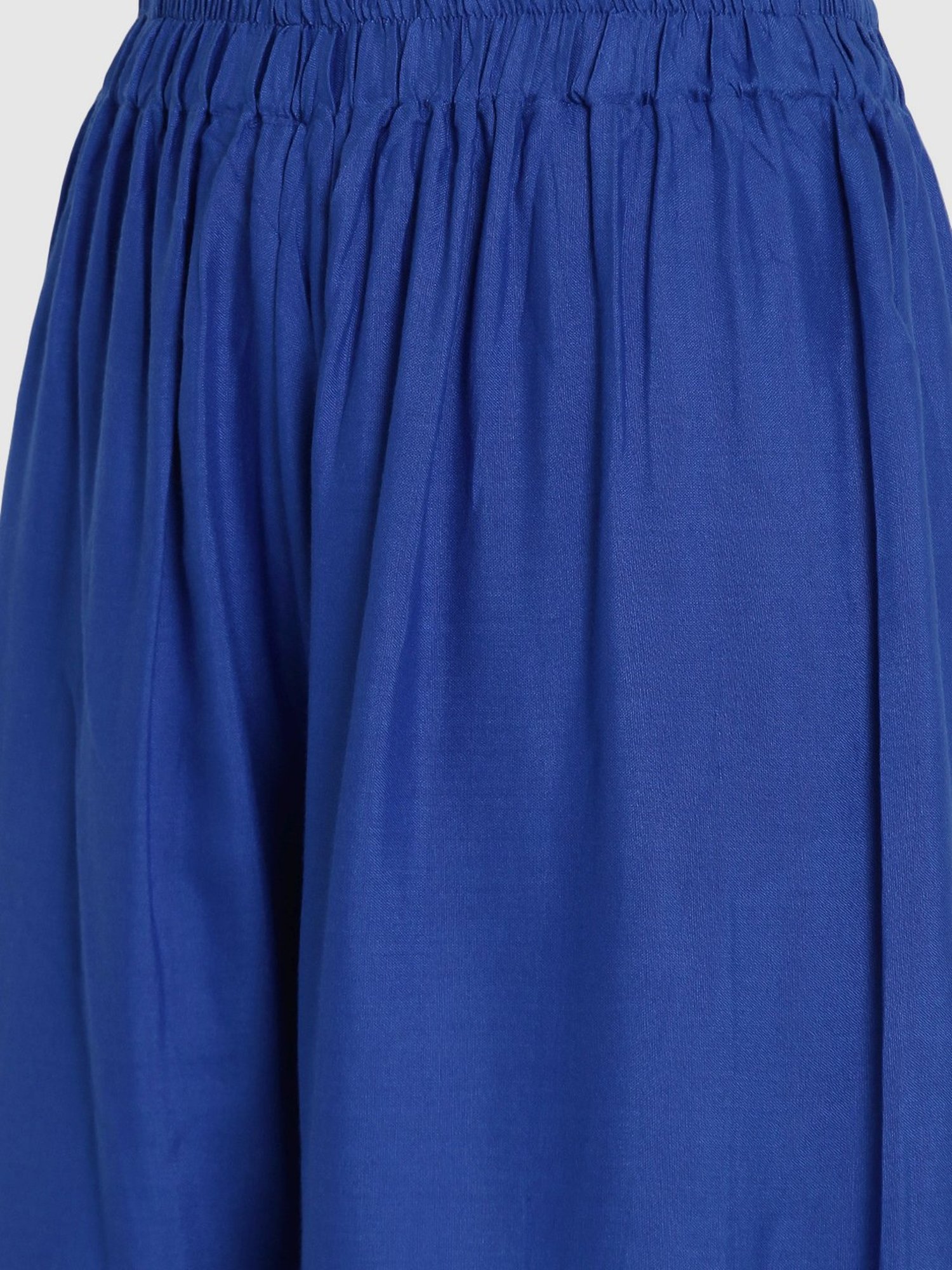 Saffron Threads Black Elasticated Palazzos