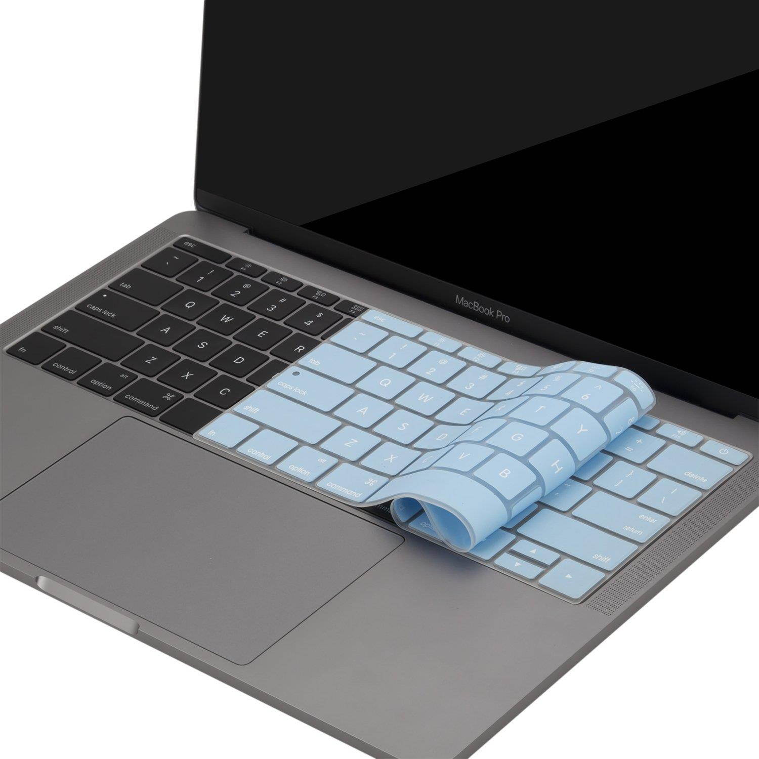 MOSISO Keyboard Cover Compatible MacBook Pro 13 Inch 2017 & 2016 Release A1708 No Touch Bar & New MacBook 12 Inch A1534 Protective Skin, Airy Blue