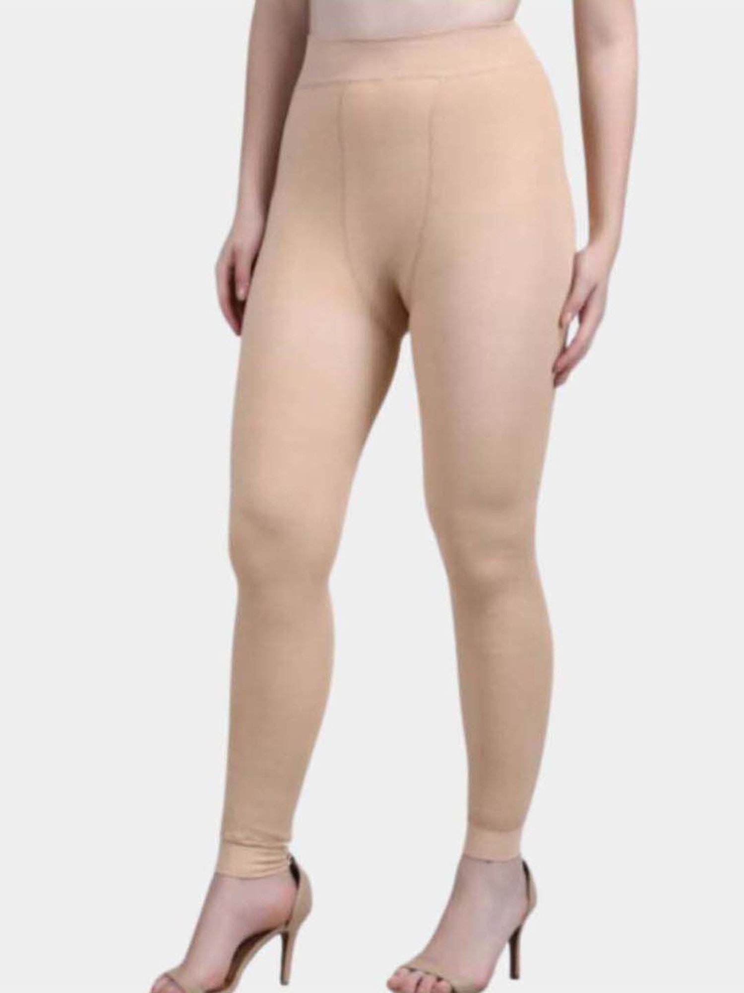 Secrets By ZeroKaata Beige Plain Pantyhose Stockings