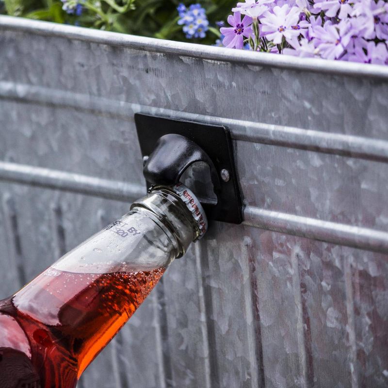 72qt Metal Tub with Stand Gray - Backyard Expressions