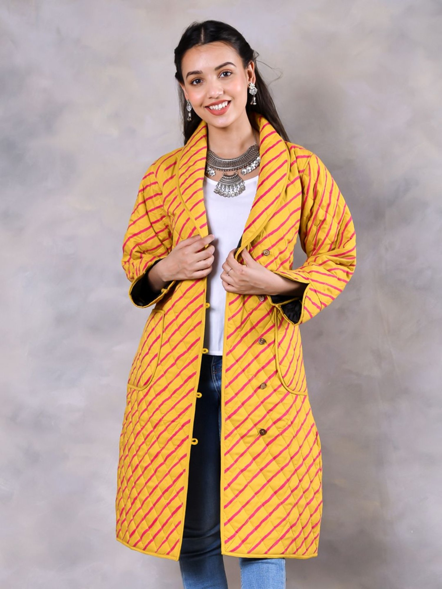 Karyn Seo Miranda Vintage Inspired Embroidered Kimono Cardigan