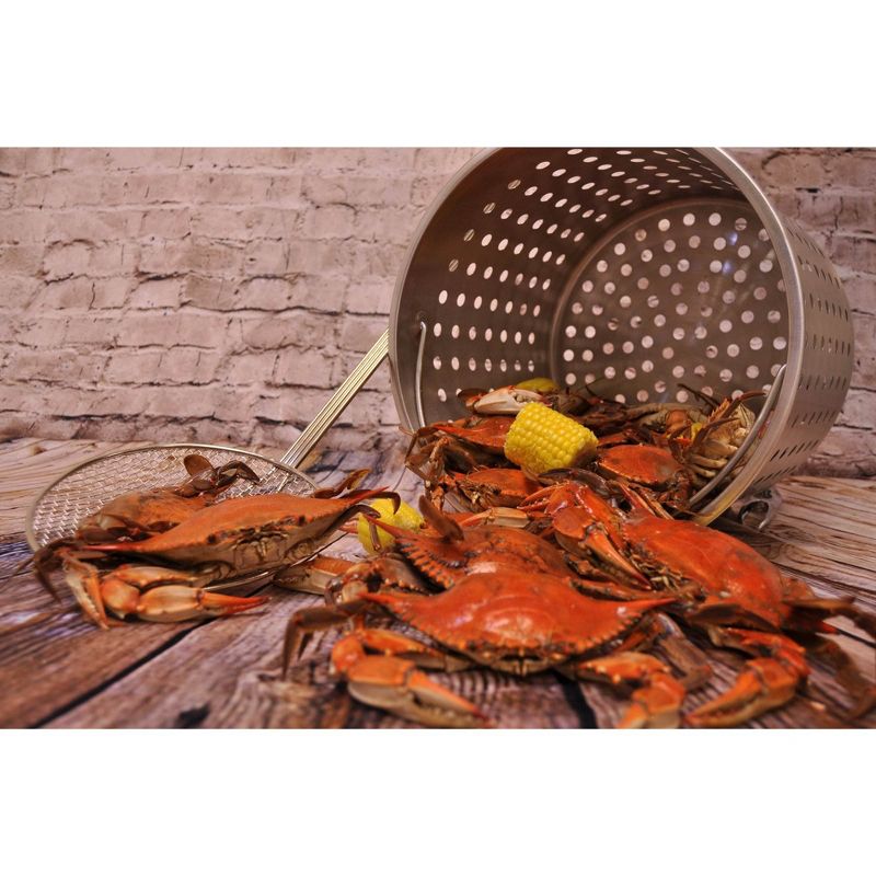 Bayou Classic Large 36 Quart Stainless Steel Stockpot/Steamer & Handy Basket