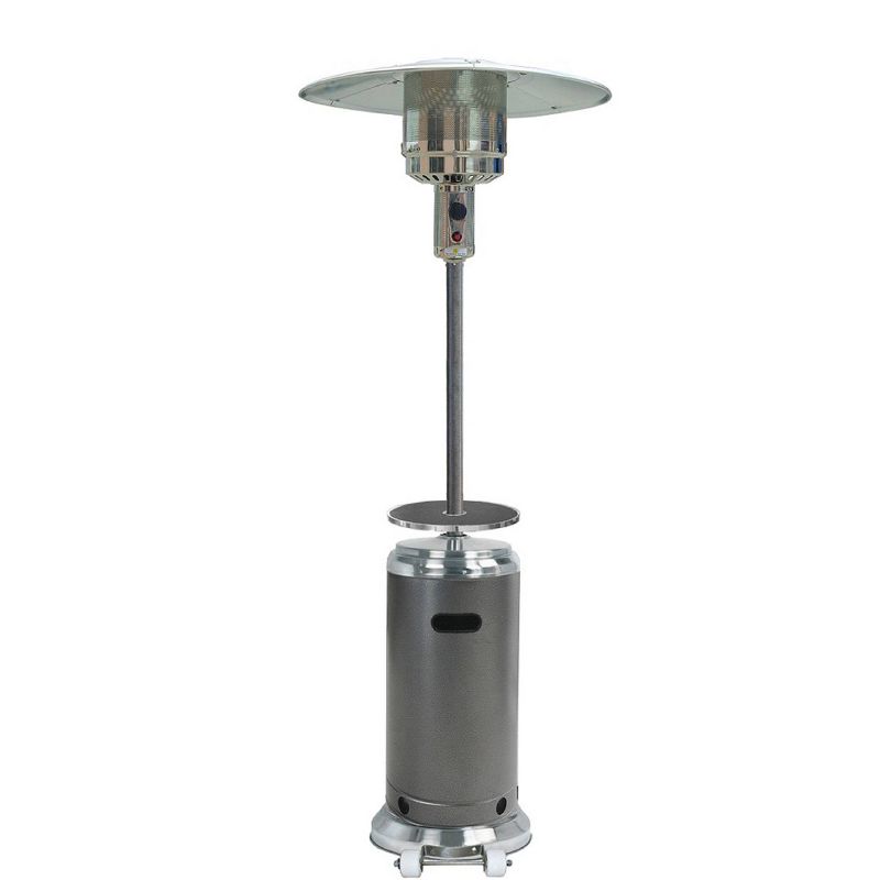 87" Tall Stainless Steel Hammered Finish Patio Heater - Brushed Nickel - AZ Patio Heaters