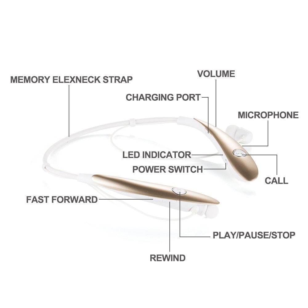 HV900 Wireless Bluetooth Sport Neckband Hands-free Earphones Stereo Headsets