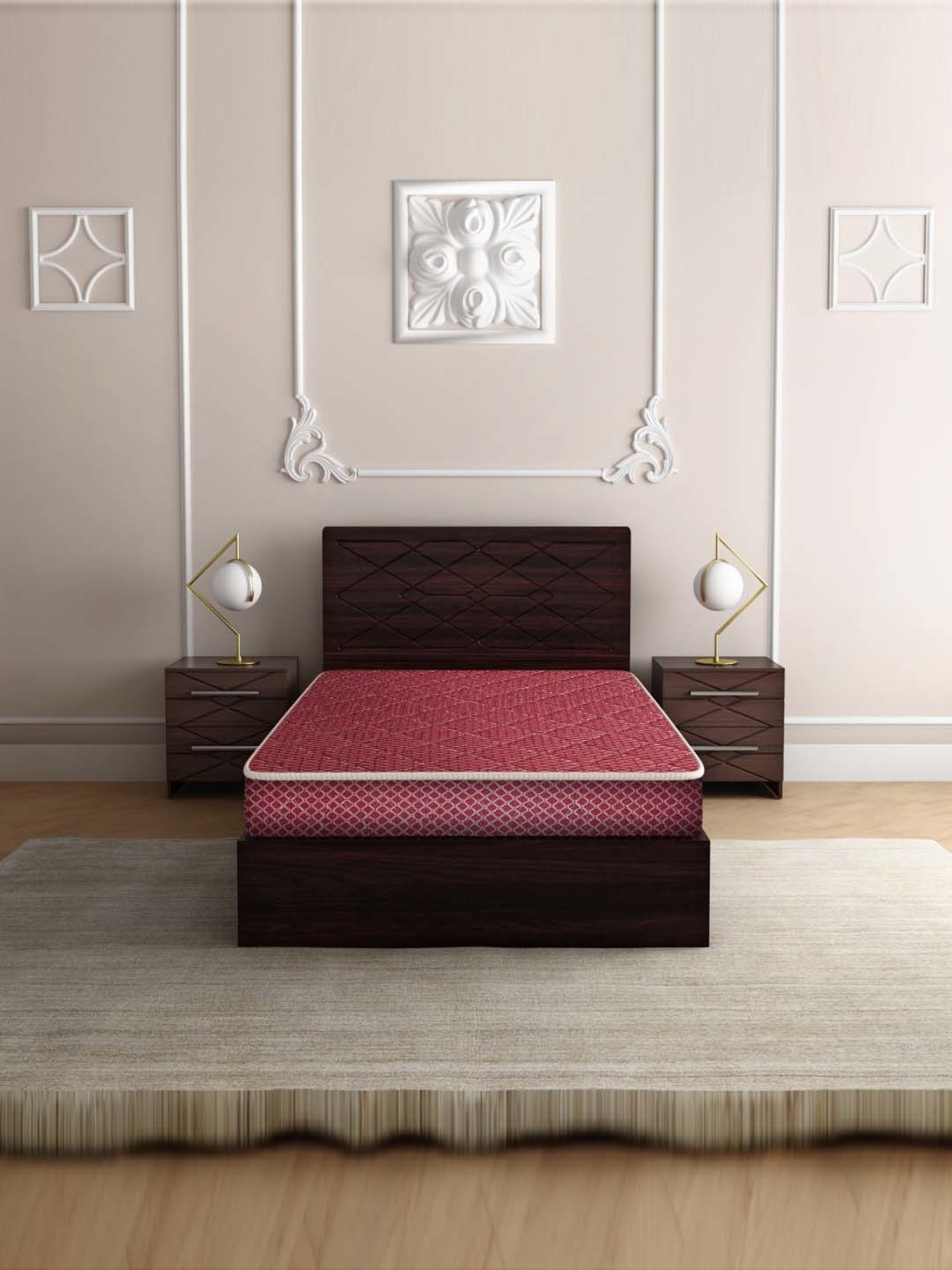 Godrej Interio Orthomatic Regular Red Bonded Foam Single Bed Mattress