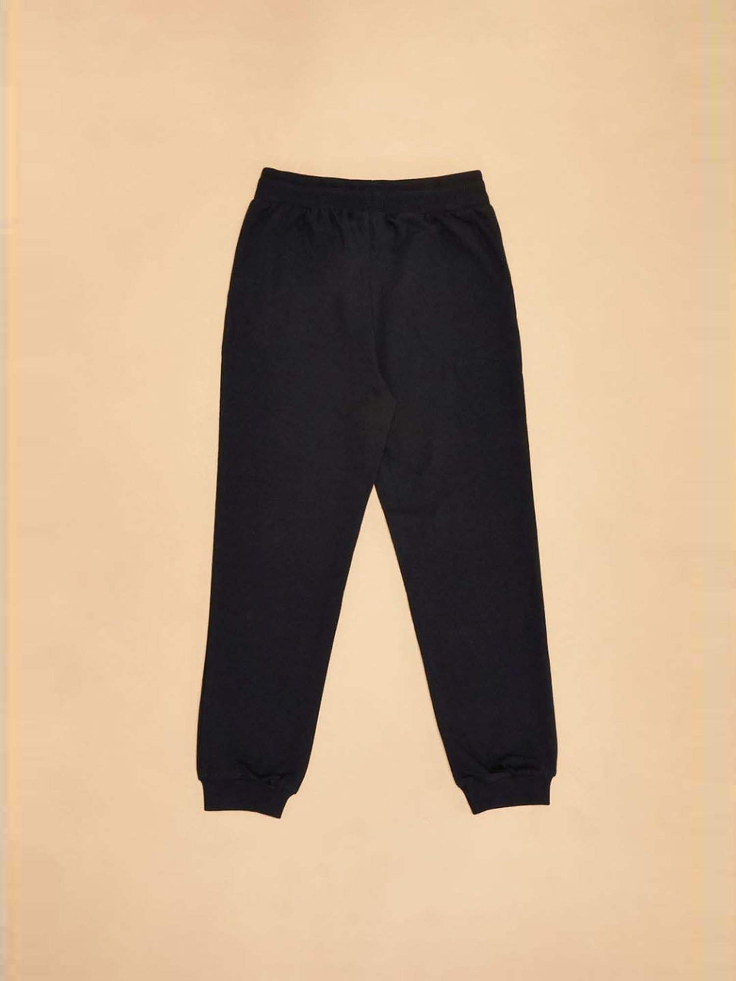 Pantaloons Junior Kids Jet Black Cotton Regular Fit Jogger