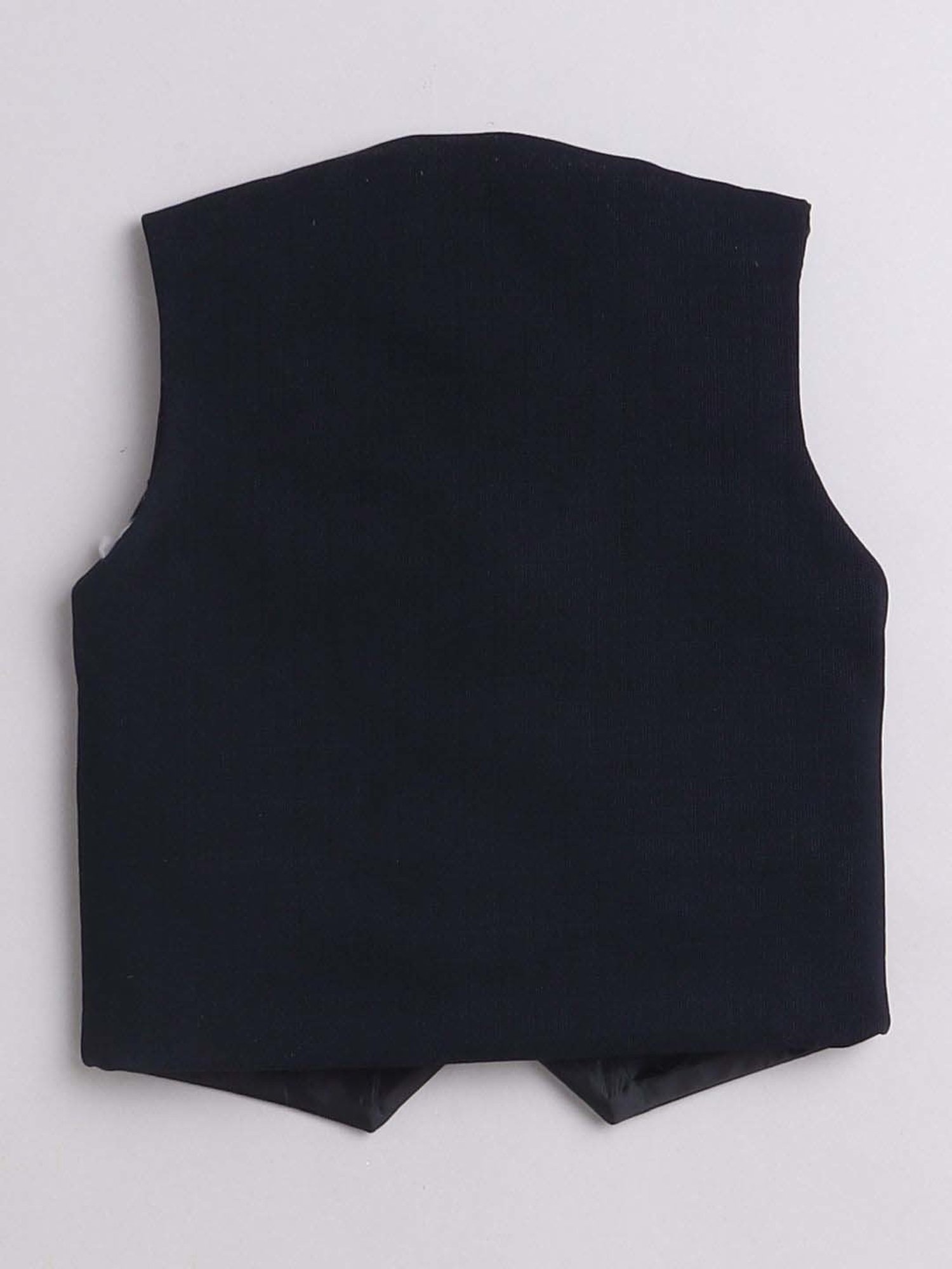 Fourfolds Boys Navy Blue Solid Full Sleeves Clothing Set