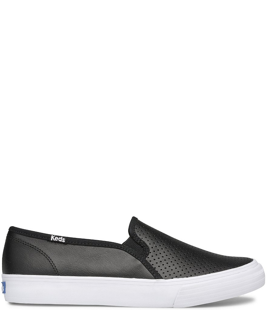 Keds Double Decker Perforated Leather Slip On Sneakers