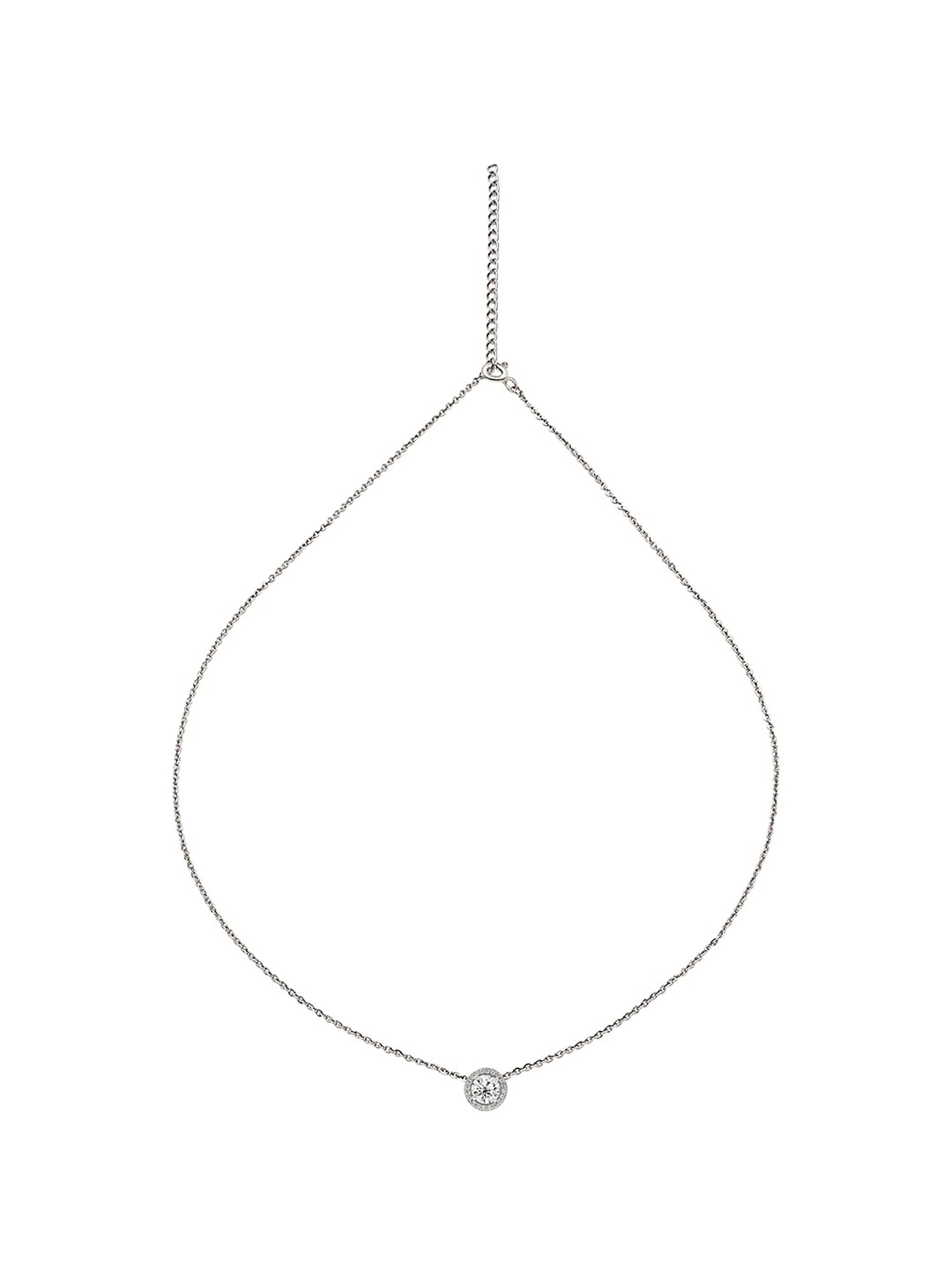 Silberry 92.5 Sterling Silver Crystal Gloss Necklace