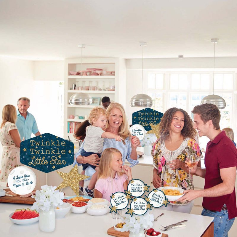 Big Dot of Happiness Twinkle Twinkle Little Star - Baby Shower or Birthday Party Centerpiece Sticks - Showstopper Table Toppers - 35 Pieces