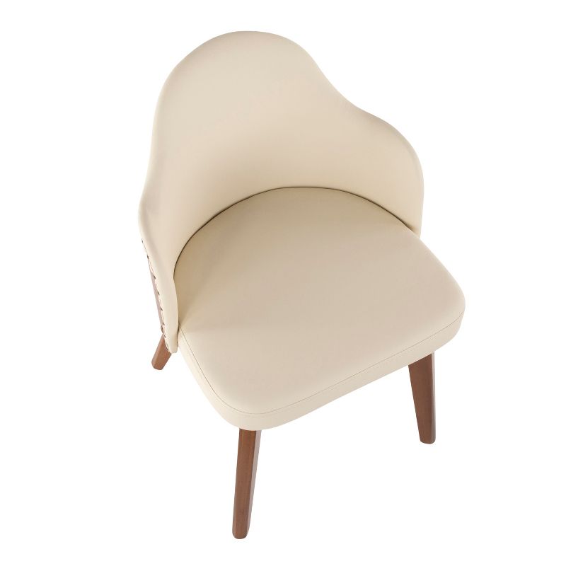 Ahoy Mid-Century Modern Chair Cream/Walnut - LumiSource