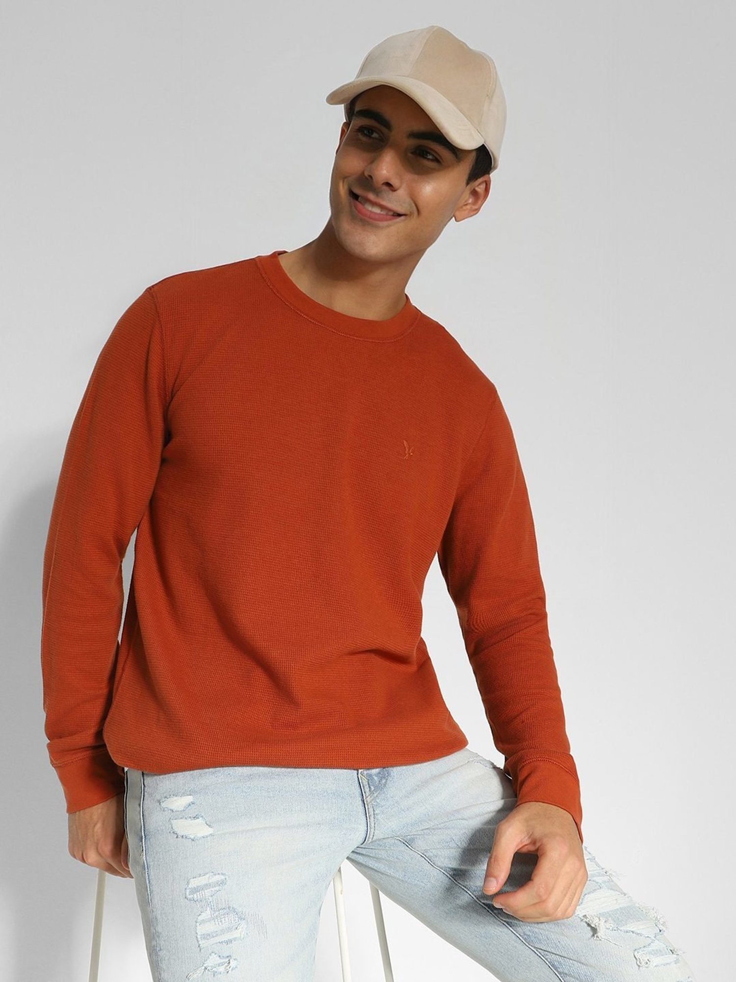 American Eagle Orange Regular Fit T-Shirt