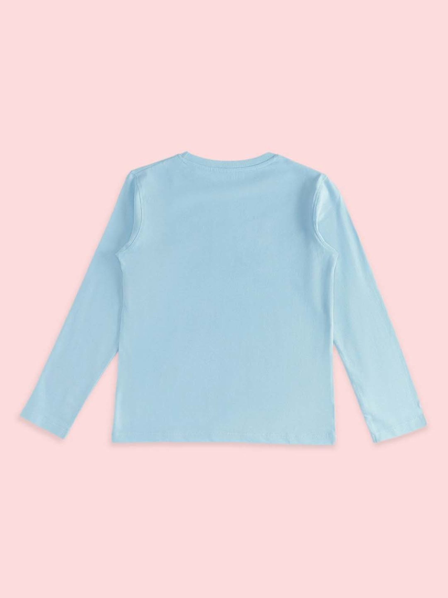 Pantaloons Baby Kids Yellow & Blue Cotton Printed Full Sleeves T-Shirt