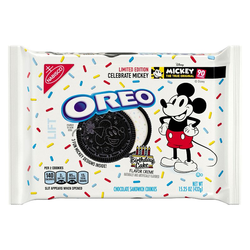 Oreo Mickey Mouse Limited Edition Chocolate Sandwich Cookies - 15.25oz