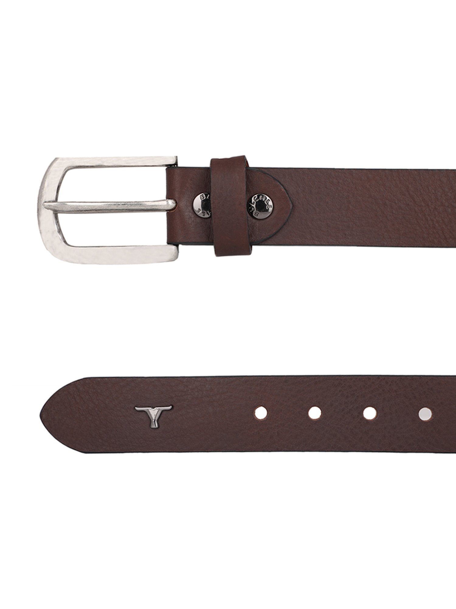 BULCHEE Brown Leather Casual Belt for Men
