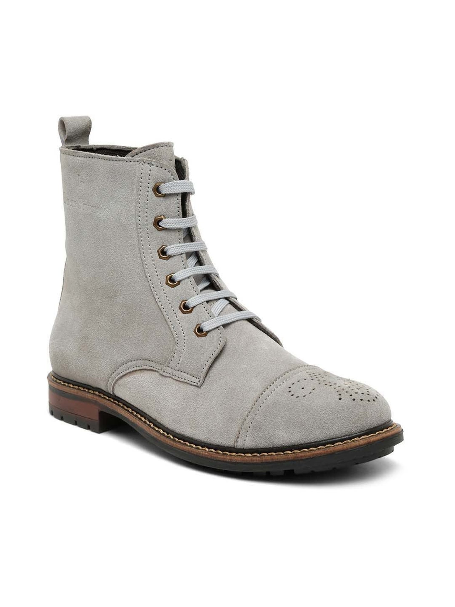 Louis Stitch Men's Ash Grey Derby Boots