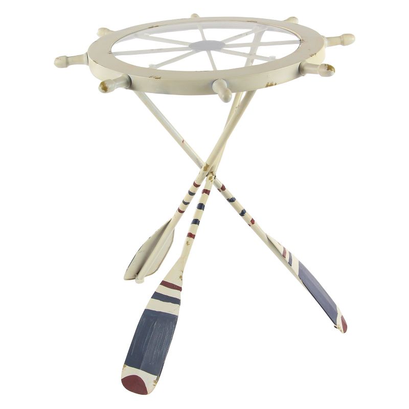 Metal Round Table White - Olivia & May