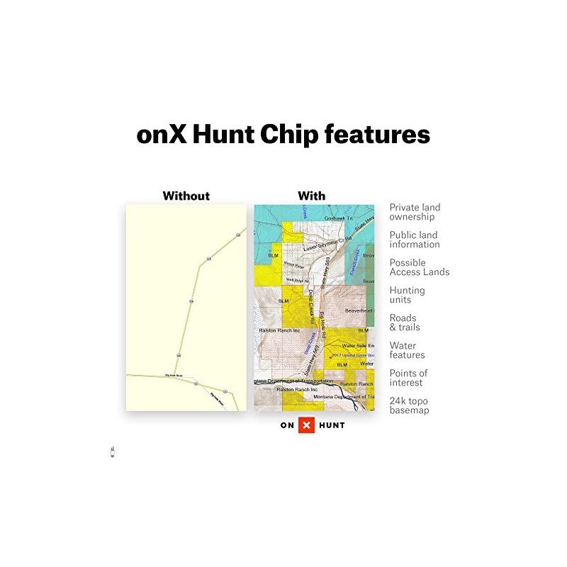 Wyoming Hunting Map for Garmin GPS Hunt Chip with Public amp Private Land Ownership Hunting Units Includes Premium Membership for  Hunting App for iPhone Android amp Web
