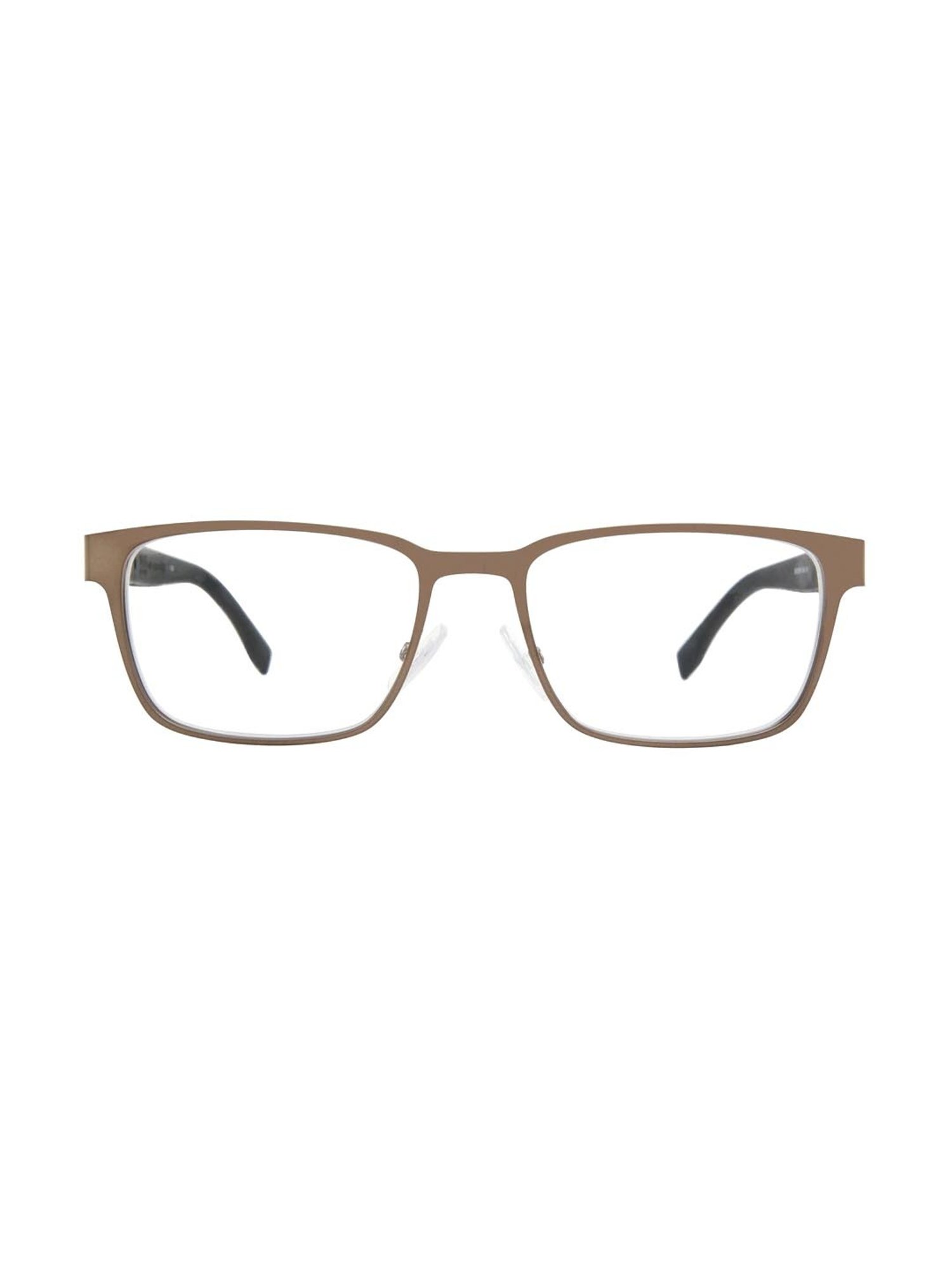 Hugo Boss Brown Rectangular Eye Frames for Men