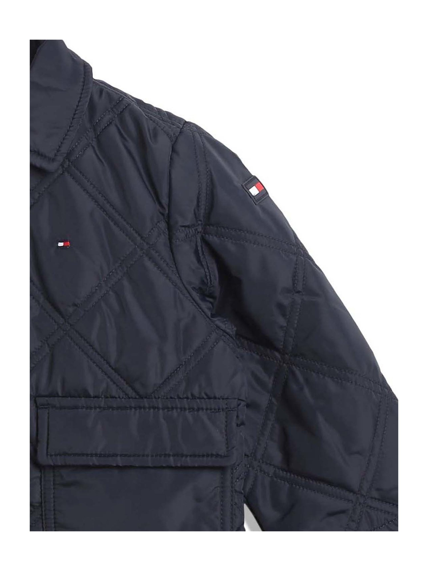 Tommy Hilfiger Kids Blue Quilted Full Sleeves Jacket