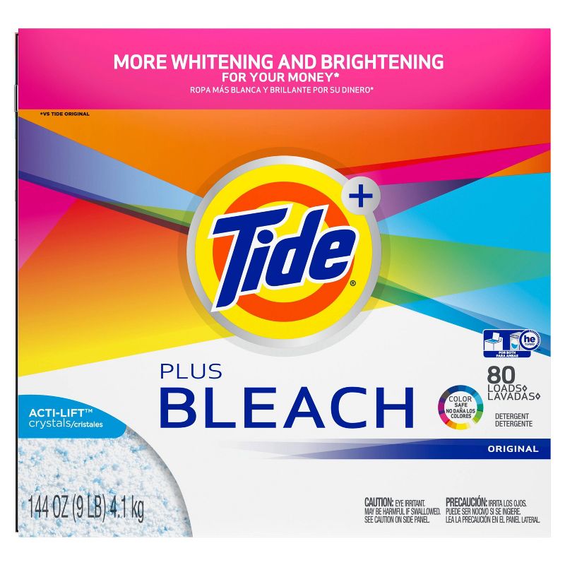 Tide Original Plus Bleach Powder Laundry Detergent - 144oz
