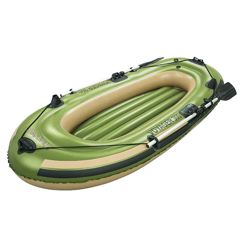 Intex Explorer 200 Inflatable 2 Person River Boat Raft Set with 2 Oars & Pump