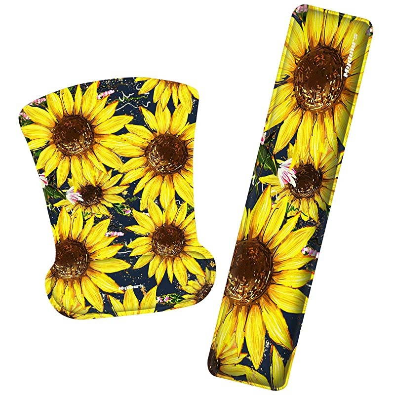 Keyboard Wrist Rest and Mouse Wrist Rest Support Set for Computers Laptop Made of Memory Foam and NonSlip Rubber Base Ergonomic Design and Easy Typing Wrist Support Pad