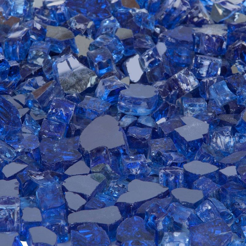 Sapphire Blue Reflective Fire Glass - Fire Sense