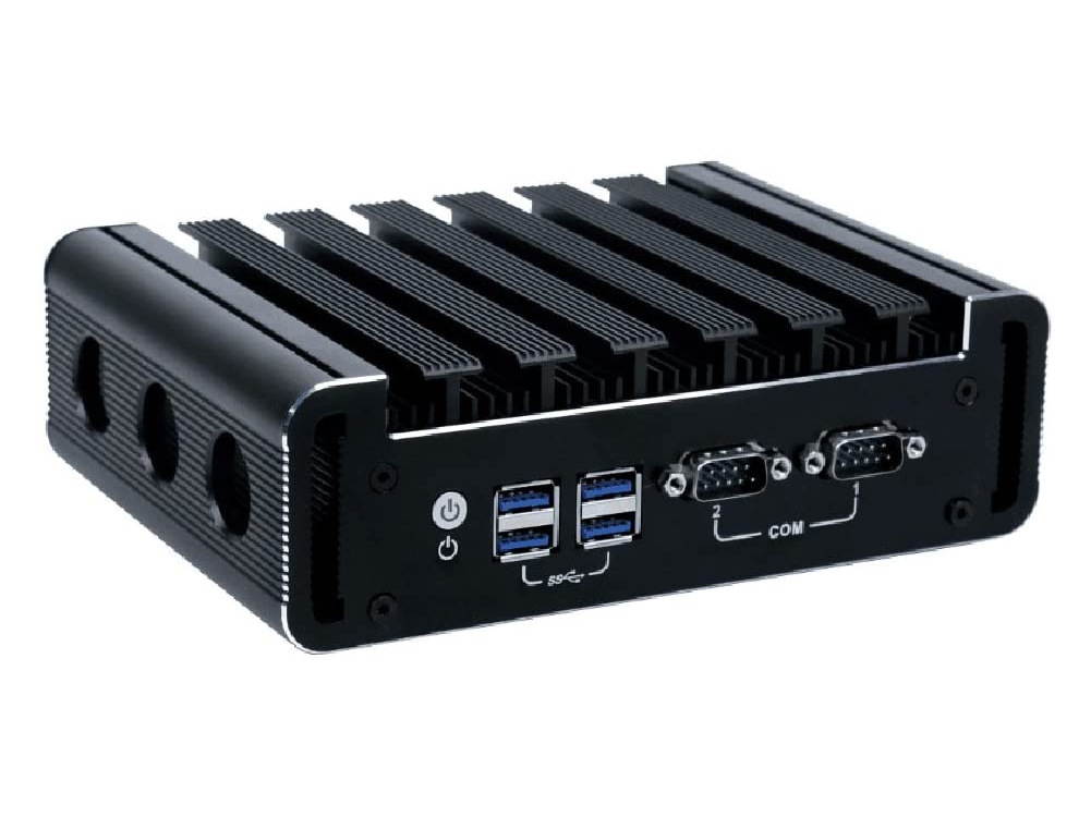 Fanless Mini PC Intel Core i3 6006U/i3 7100U Mini Computer 1*DDR4 1*M.2 NVMe SSD Mini PC Windows10 with Dual Lan HD DP USB 2COM 8GB Ram 128GB SSD