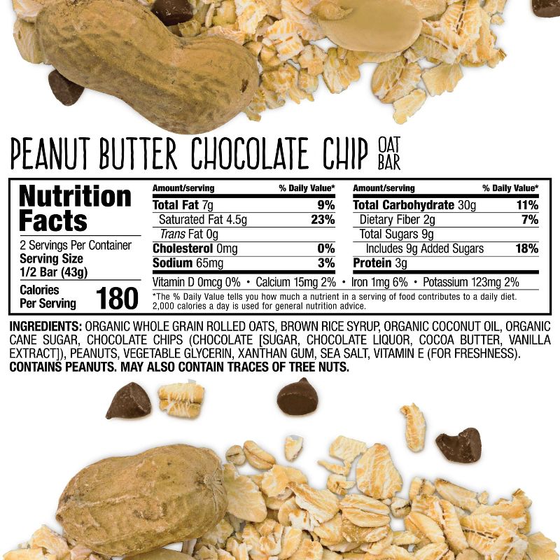Bobo's Peanut Butter Chocolate Chip Oat Bar - 3oz