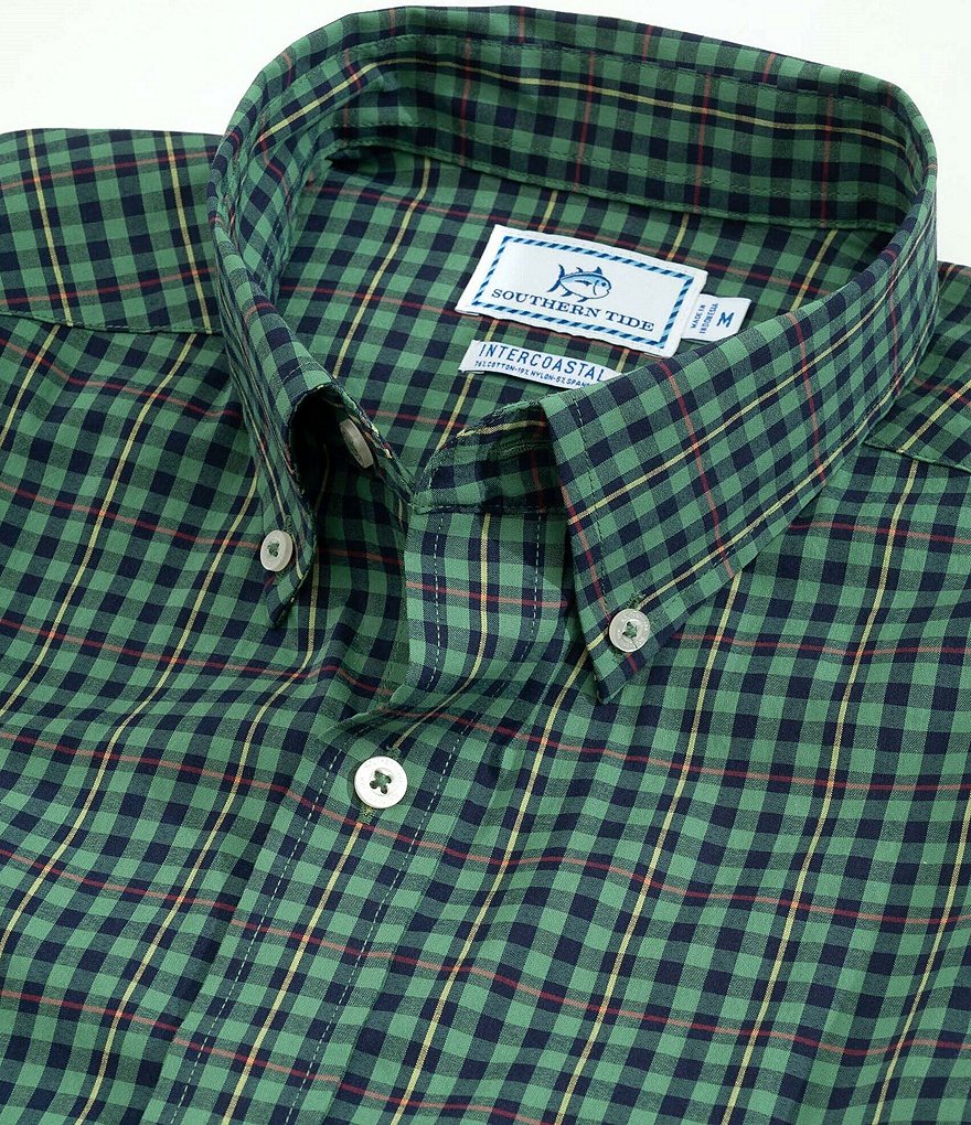 Southern Tide Coastal Passage Boulder Long-Sleeve Woven Plaid Shirt