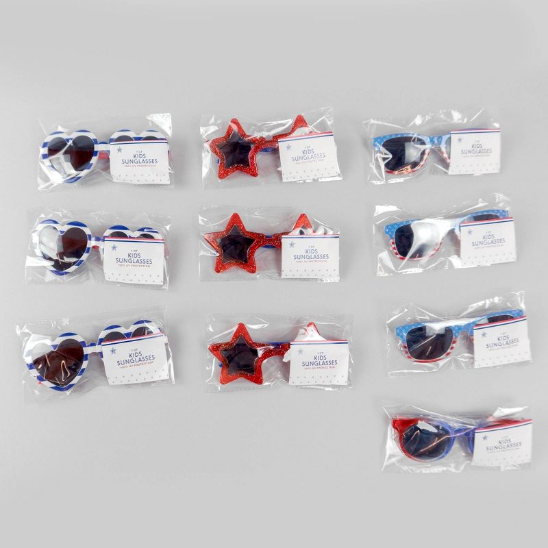 10ct Kids' Sunglasses Red/White/Blue - Bullseye's Playground™