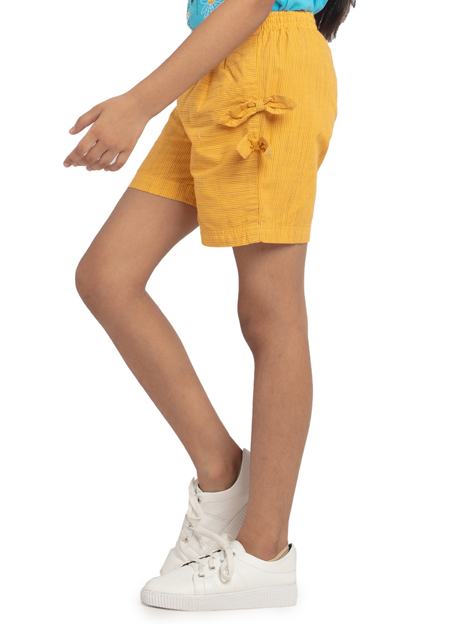 HELLCAT Kids Yellow & Navy Printed Shorts (Pack Of 2)